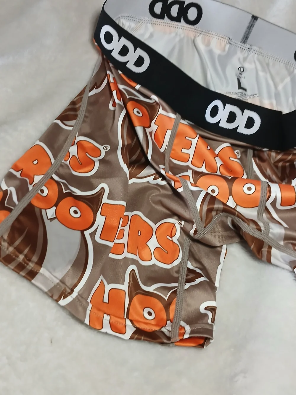 ODDY Men's Boxer Briefs - Brown & Orange Hooters Print